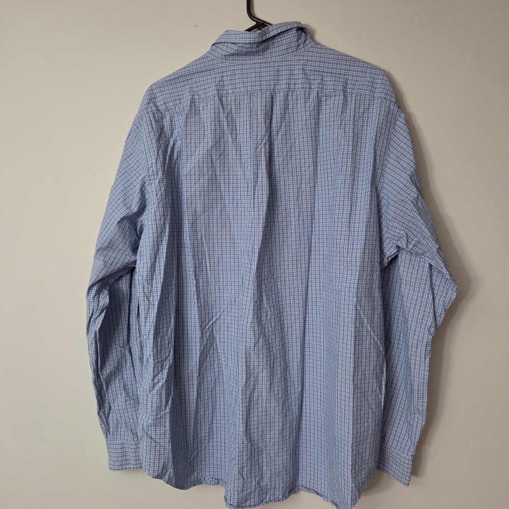 Ralph Lauren Light Blue Plaid Button Down Dress Shirt Logo - Picture 7 of 8